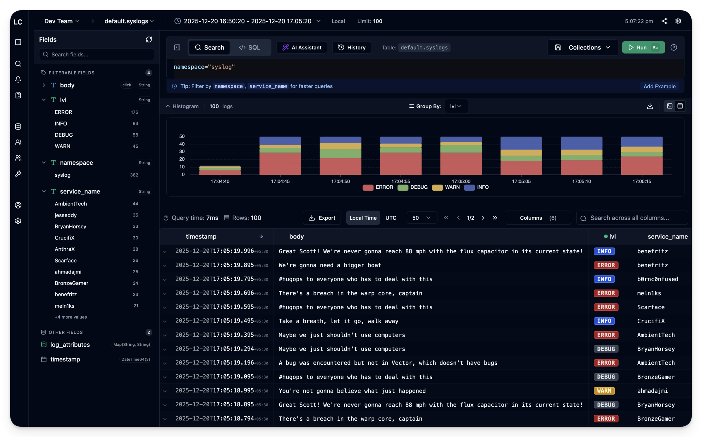 LogChef Log Explorer